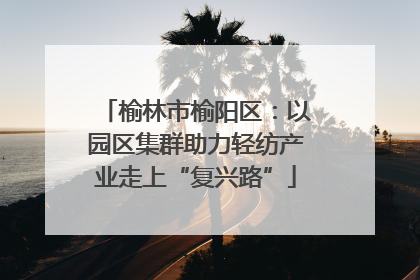 榆林市榆阳区：以园区集群助力轻纺产业走上“复兴路”