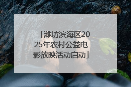 潍坊滨海区2025年农村公益电影放映活动启动