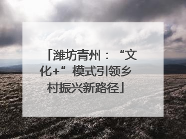 潍坊青州：“文化+”模式引领乡村振兴新路径