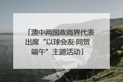 澳中两国政商界代表出席“以球会友·同贺端午”主题活动