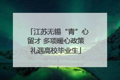 江苏无锡“青”心留才 多项暖心政策礼遇高校毕业生