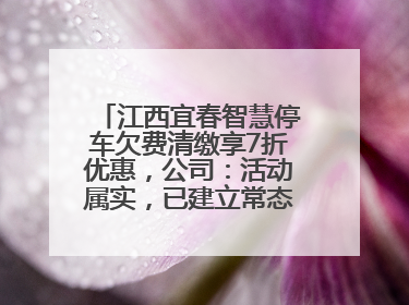 江西宜春智慧停车欠费清缴享7折优惠，公司：活动属实，已建立常态化诉讼追缴机制