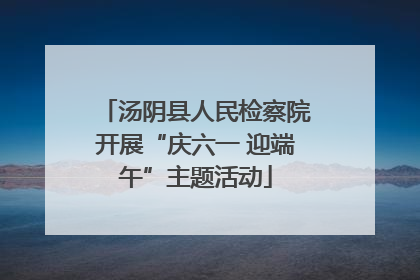 汤阴县人民检察院开展“庆六一 迎端午”主题活动