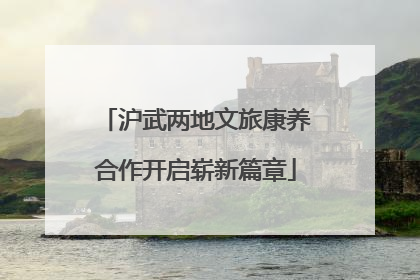 沪武两地文旅康养合作开启崭新篇章