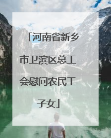 河南省新乡市卫滨区总工会慰问农民工子女