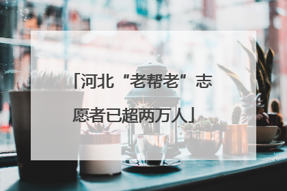 河北“老帮老”志愿者已超两万人