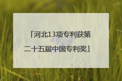 河北13项专利获第二十五届中国专利奖