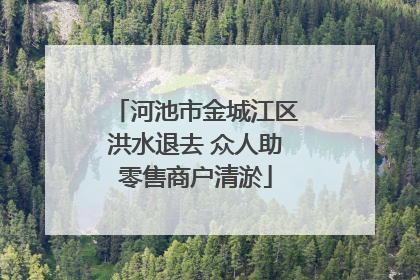 河池市金城江区洪水退去 众人助零售商户清淤