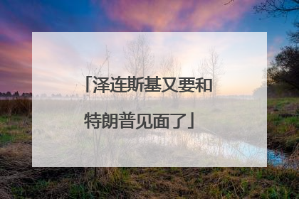 泽连斯基又要和特朗普见面了