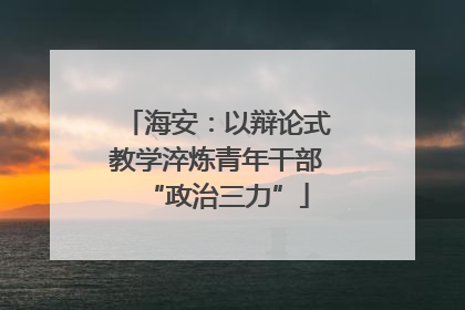 海安：以辩论式教学淬炼青年干部“政治三力”