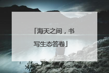 海天之间，书写生态答卷