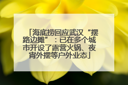 海底捞回应武汉“摆路边摊”：已在多个城市开设了露营火锅、夜宵外摆等户外业态