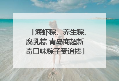 海虾粽、养生粽、腐乳粽 青岛商超新奇口味粽子受追捧