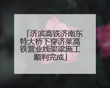 济滨高铁济南东特大桥下穿济莱高铁营业线架梁施工顺利完成
