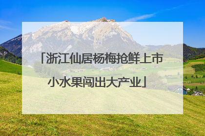 浙江仙居杨梅抢鲜上市 小水果闯出大产业