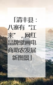 清丰县：八寨有“江来”，网红品牌擘画电商助农发展新图景