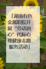 湖南有色金属职院开展“劳动润心”代际心理健康志愿服务活动