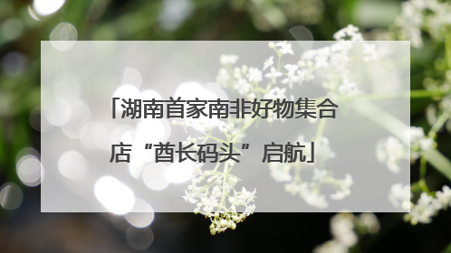 湖南首家南非好物集合店“酋长码头”启航