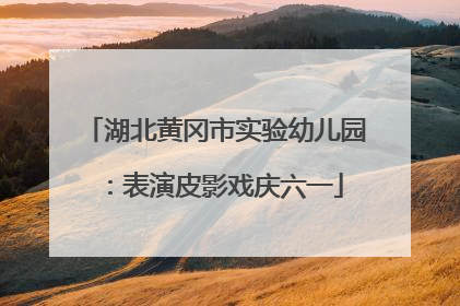湖北黄冈市实验幼儿园：表演皮影戏庆六一