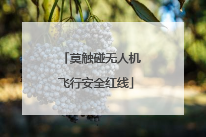 莫触碰无人机飞行安全红线