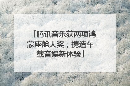 腾讯音乐获两项鸿蒙座舱大奖，携造车载音娱新体验