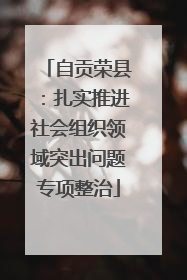 自贡荣县：扎实推进社会组织领域突出问题专项整治