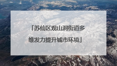 苏仙区观山洞街道多维发力提升城市环境