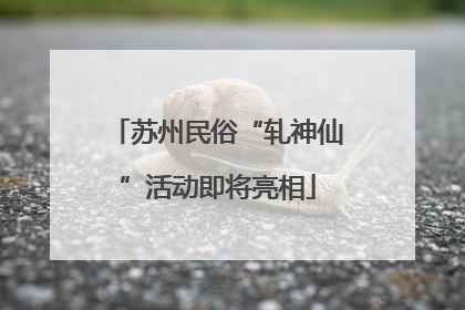 苏州民俗“轧神仙”活动即将亮相