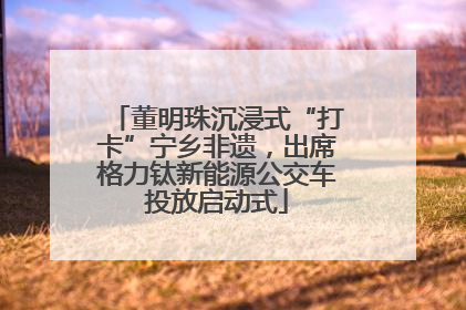 董明珠沉浸式“打卡”宁乡非遗，出席格力钛新能源公交车投放启动式