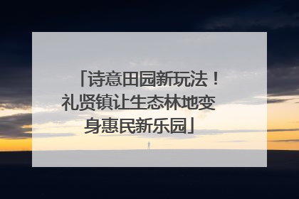 诗意田园新玩法！礼贤镇让生态林地变身惠民新乐园
