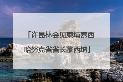 许昆林会见柬埔寨西哈努克省省长蒙西纳