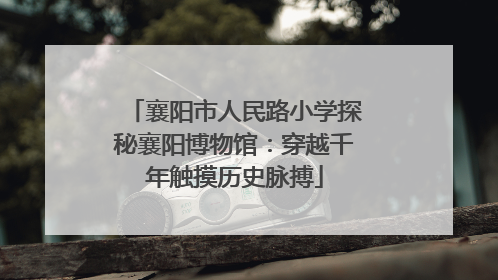 襄阳市人民路小学探秘襄阳博物馆：穿越千年触摸历史脉搏