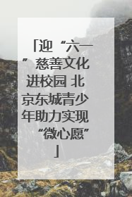 迎“六一”慈善文化进校园 北京东城青少年助力实现“微心愿”