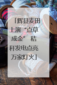 辉县麦田上演“点草成金” 秸秆发电点亮万家灯火