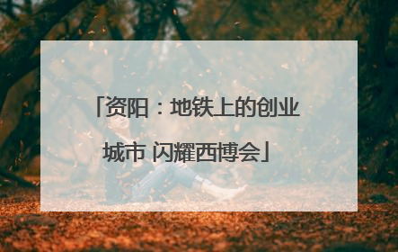 资阳：地铁上的创业城市 闪耀西博会