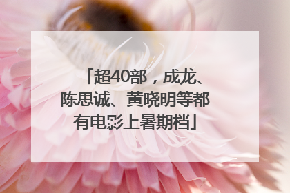 超40部，成龙、陈思诚、黄晓明等都有电影上暑期档