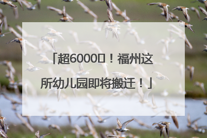超6000㎡！福州这所幼儿园即将搬迁！