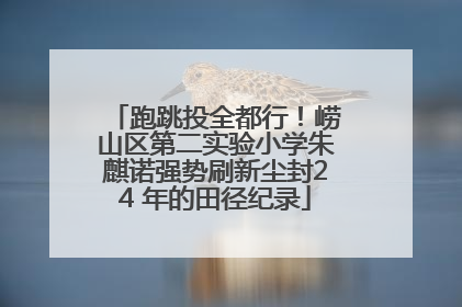 跑跳投全都行！崂山区第二实验小学朱麒诺强势刷新尘封24 年的田径纪录