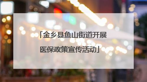 金乡县鱼山街道开展医保政策宣传活动