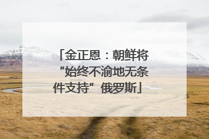 金正恩：朝鲜将“始终不渝地无条件支持”俄罗斯
