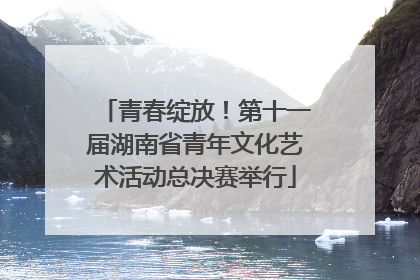 青春绽放！第十一届湖南省青年文化艺术活动总决赛举行