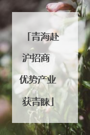 青海赴沪招商 优势产业获青睐