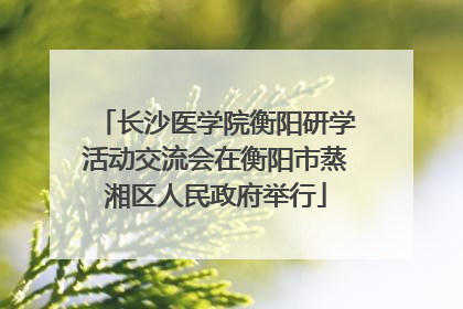 长沙医学院衡阳研学活动交流会在衡阳市蒸湘区人民政府举行
