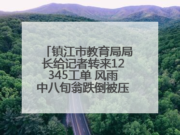 镇江市教育局局长给记者转来12345工单 风雨中八旬翁跌倒被压电瓶车下，扶不扶？镇江高职学子选择令人钦佩