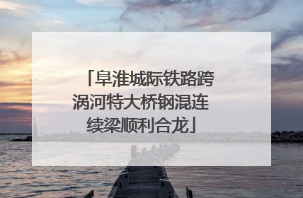 阜淮城际铁路跨涡河特大桥钢混连续梁顺利合龙