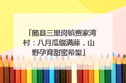 随县三里岗镇贾家湾村：八月瓜缀满藤，山野孕育甜蜜希望