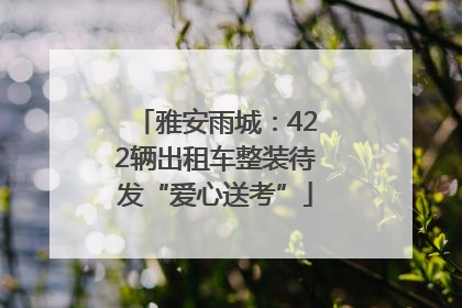 雅安雨城：422辆出租车整装待发“爱心送考”