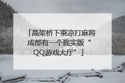 高架桥下乘凉打麻将 成都有一个现实版“QQ游戏大厅”