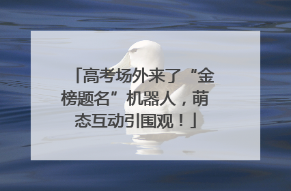 高考场外来了“金榜题名”机器人，萌态互动引围观！