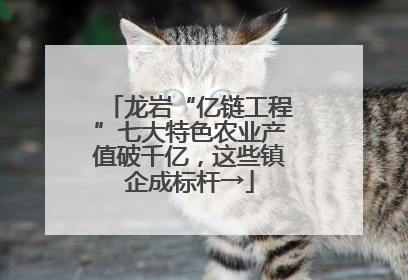龙岩“亿链工程”七大特色农业产值破千亿，这些镇企成标杆→